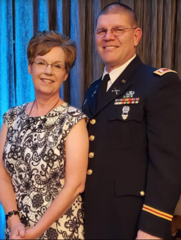 Mr. and Mrs.Buhman at the JROTC award banquet in 2019.